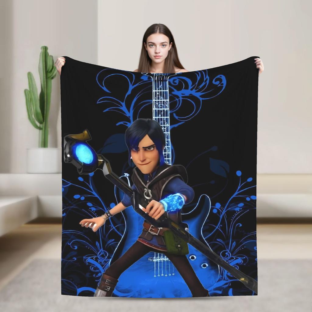 Trollhunters Tales Of Arcadia Flannel Blankets Soft Durable Throw Blanket for Couch Chair Travel Office Bedspread Sofa Bed Cover