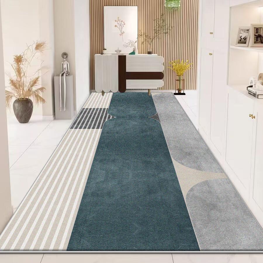 Modern Long Corridor Carpet Home Non-slip Stairway Rug Hotel Lobby Passageway Runner Washable Room Decor Floor Mats Customizable