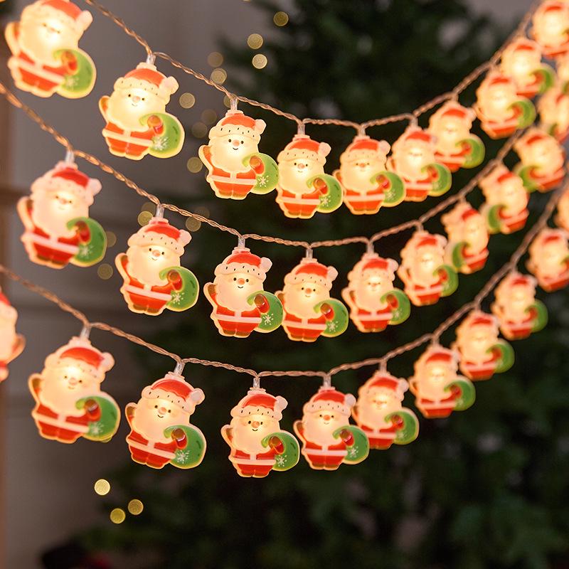 2025 LED Santa & Snowman String Lights for Christmas Trees & Windows - Festive Holiday Decoration