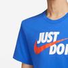 Nike Letter Print Casual Round Neck Short Sleeve T-Shirt Men Tops Royal-Blue DO8907-450