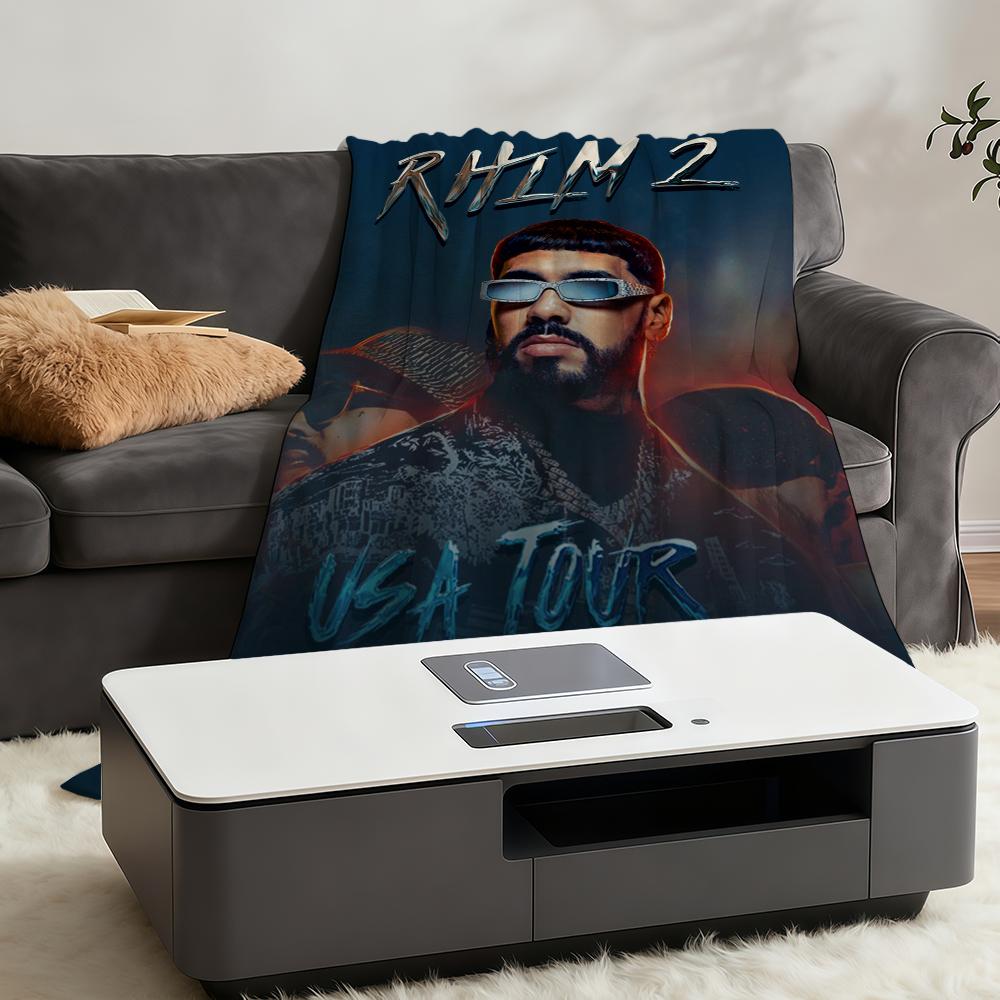 Rapper Anuel AA Blanket Throw Super Cosy Plush Living Room Sofa Couch Childish Birthday Gifts