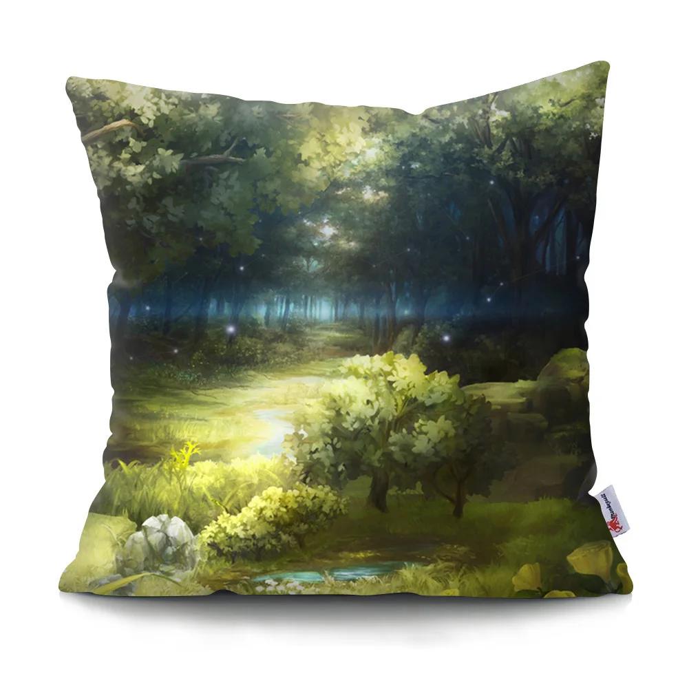 Psychedelic Forest Cushion Cover Home Decor Bedroom Pillowcase Car Sofa
