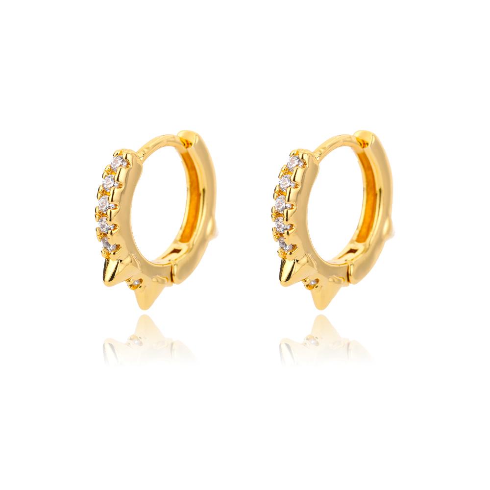 Punk Spike Rivet Hoop Earrings For Women Stainless Steel Huggie Earrings Ear Cuff Piercing Earring Gothic Jewelry Accessories