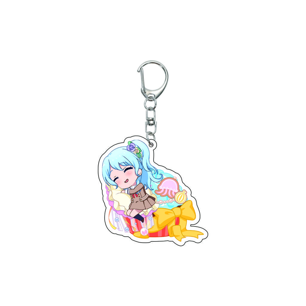 55MM Anime banG Dream Keychain Toyama Kasumi/Saya Yamabuki/Hanazono Tae Key Chain Acrylic Model Plate Christmas Gifts