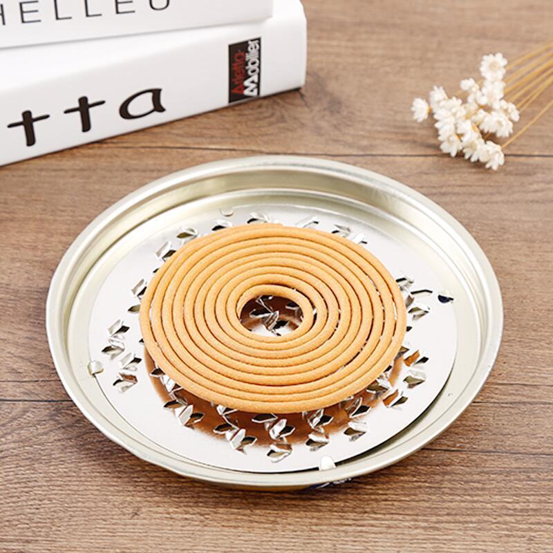 Mosquito Coil Holder Stainless Steel Zigzag Grid Large Fireproof Mosquito Coil Tray Bracket Box