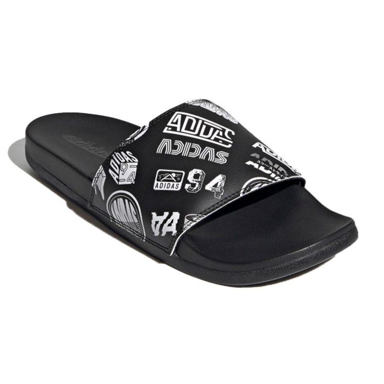 Adidas Adilette Comfort Slide 'All Over Logos - Black' FZ1750