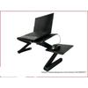 Aluminum Alloy Folding Computer Desk with Cooling Fan for Laptop Notebook Stand and Tablet Portable Bed Tray Table