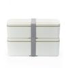 Miyoshi Seisakusho Lunch Box with Integrated Ice Fit Series White X GEL-COOL Pack, Slim, S+L, White, 0101-0099