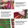 Thick Canvas Outdoor Hammock Wide Design Good Load-bearing Swing Hammock Breathable Hanging Bed Beach Leisure Activities