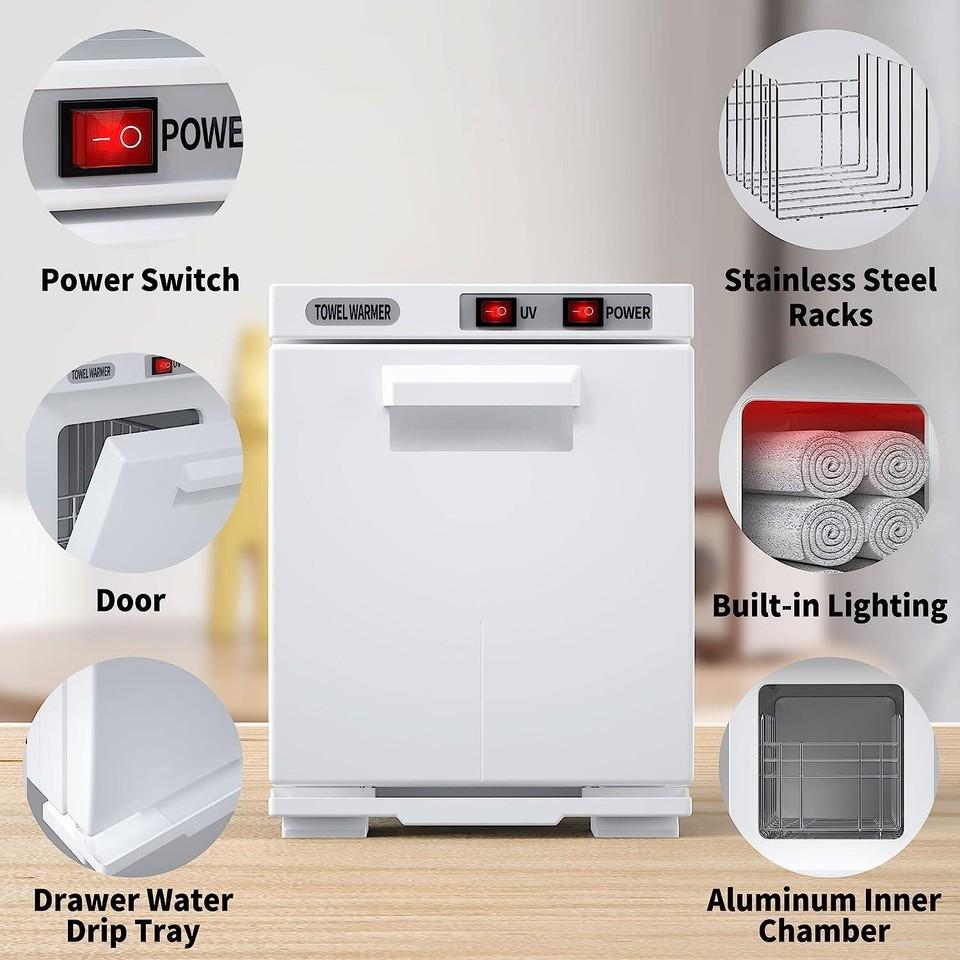 5L Hot Towel Warmer Cabinet UV Sterilizer Box Facial Salon Beauty Skin Care