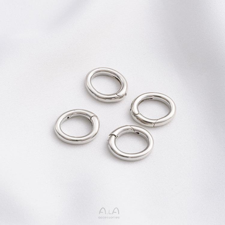 14K Gold-Filled Color-Preserving Oval Spring Clasp for DIY Pearl Chains