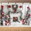 Merry Christmas Wonderland Snowman Theme Banner Background Children's Birthday Party Home Decoration Photography Background