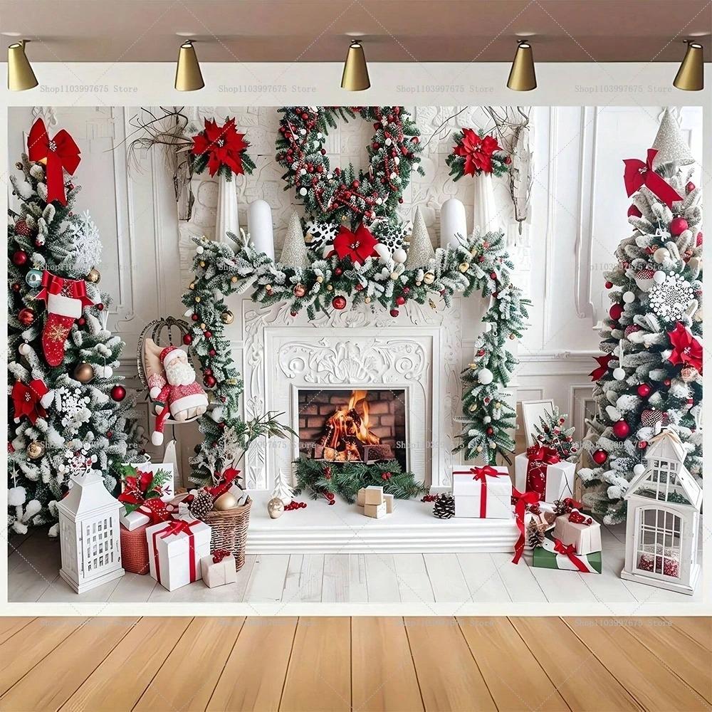 Merry Christmas Wonderland Snowman Theme Banner Background Children's Birthday Party Home Decoration Photography Background