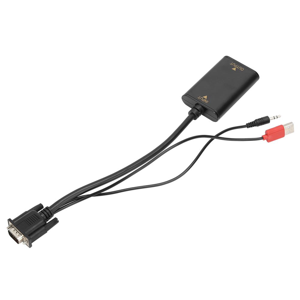 USB Cable with Audio Adapter VGA Input to HDMI Video Converter Excellent Performance