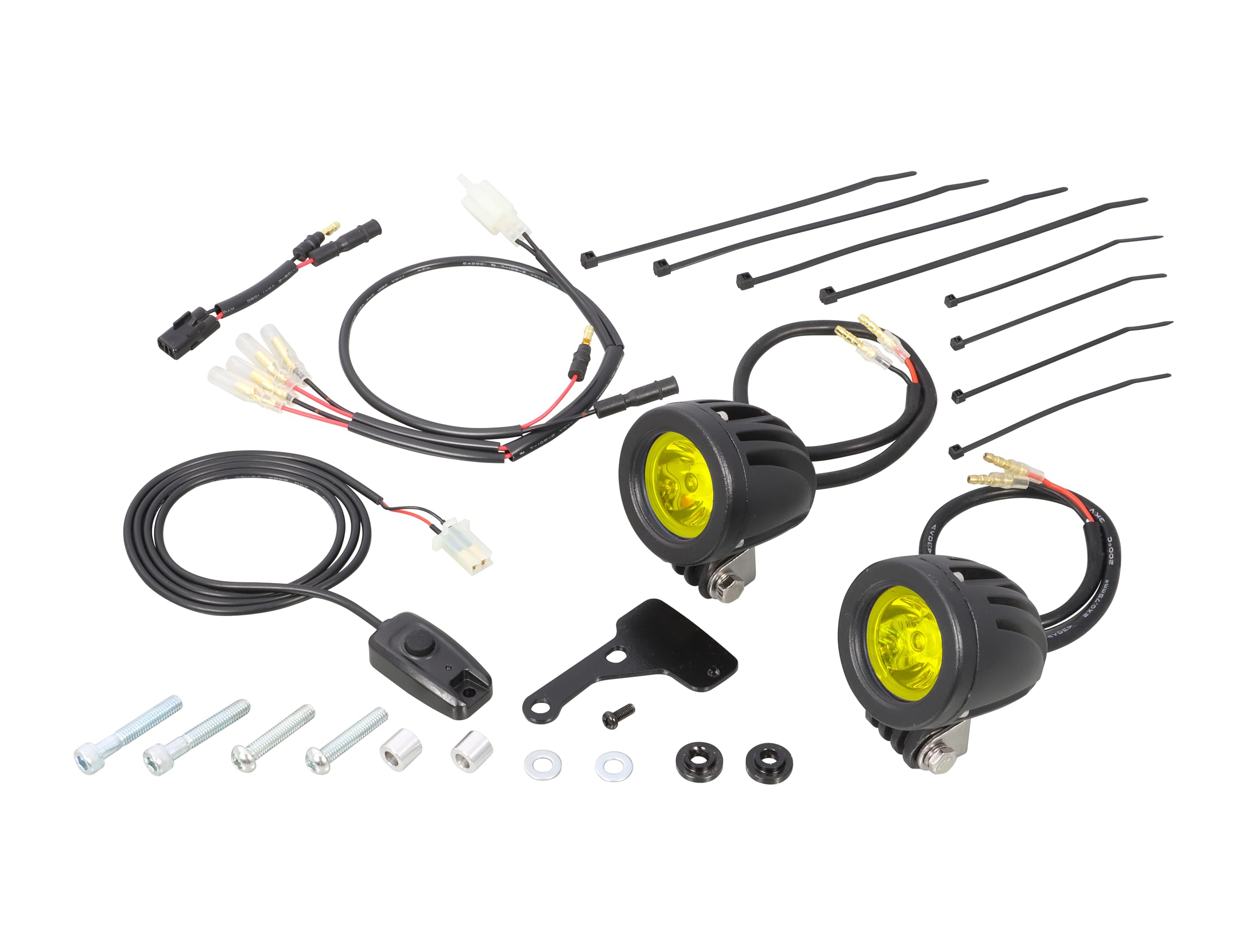 

Комплект светодиодных фар KITACO Shuttle Beam для Honda Rebel 250, боковая часть радиатора, номер детали (Лаймовый желтый) 2-ламповый (MC49-1000001-1399999), Крепление, 800-1860330