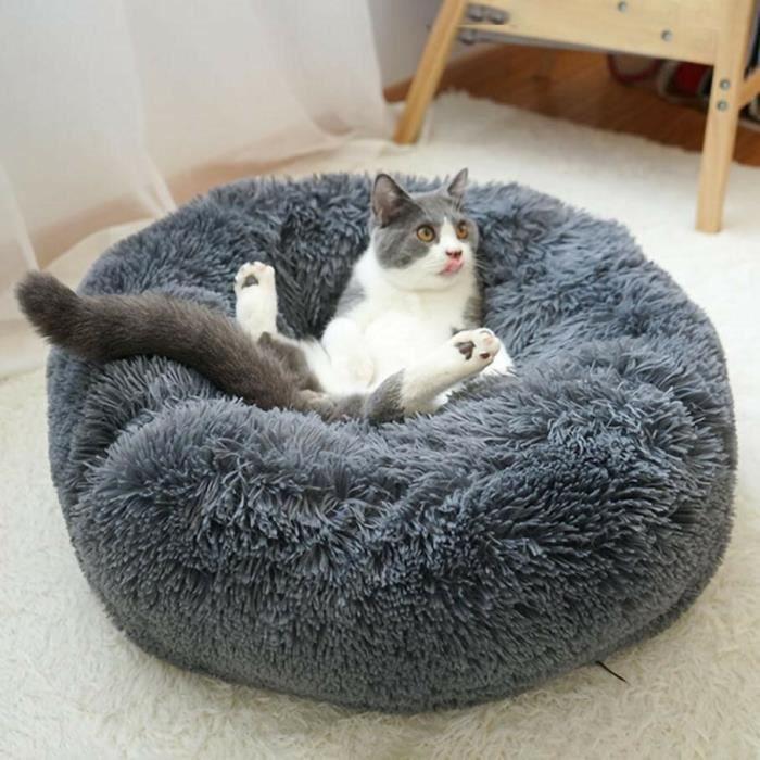 Blusea Soft Plush Round Pet Bed Lit doux pour chat Lit pour chat