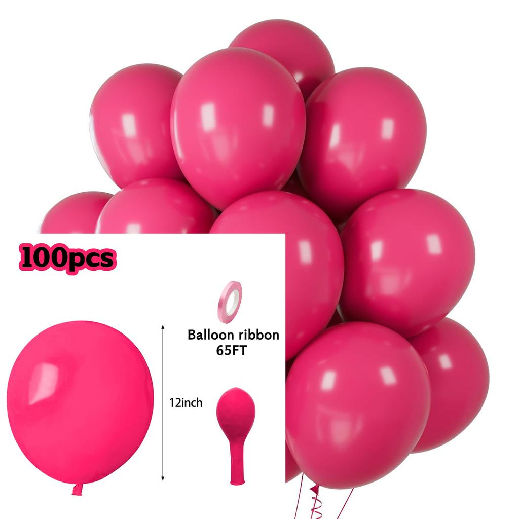 12inch 100pcs Multi-color Latex Balloon Set, Suitable for Weddings, Birthdays, Pop Parties, Bridal Showers, Family Gatherings