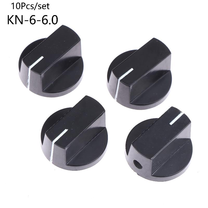 10PCS KN-6-6.0 Potentiometer Knobs for Guitar Volume Adjustment 6MM Shaft DIY Audio Mixer Replacement Parts Set