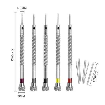 1/2/3/Zestaw 0,8-1,6 mm Stalowy Śrubokręt Do Naprawy Zegarków Przenośne Narzędzia Zegarmistrzowskie Usuwanie Paska Z Mini Pinami Ogniw Narzędzia Zegarmistrzowskie