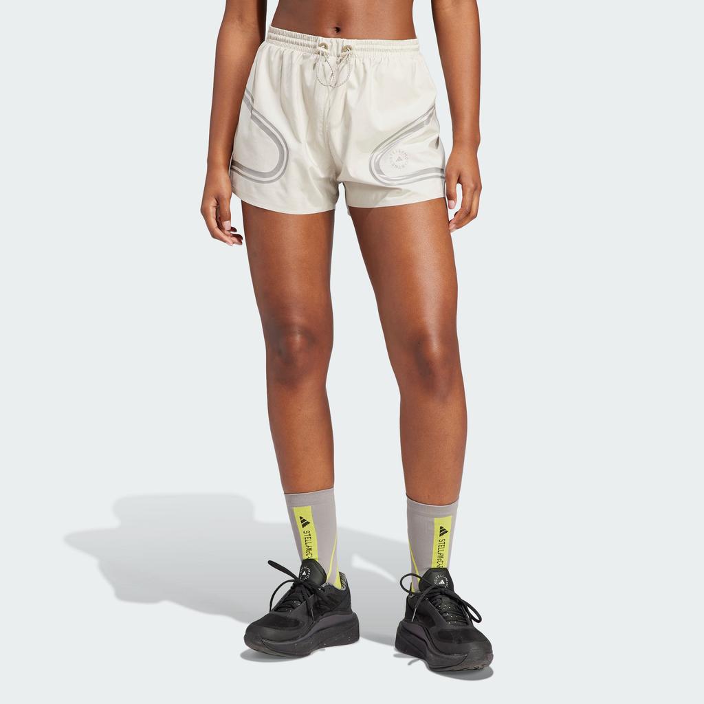 Adidas X Stella Mccartney SS23 Logo Elastic Waistband Shorts Women Bottoms Off-White II3239