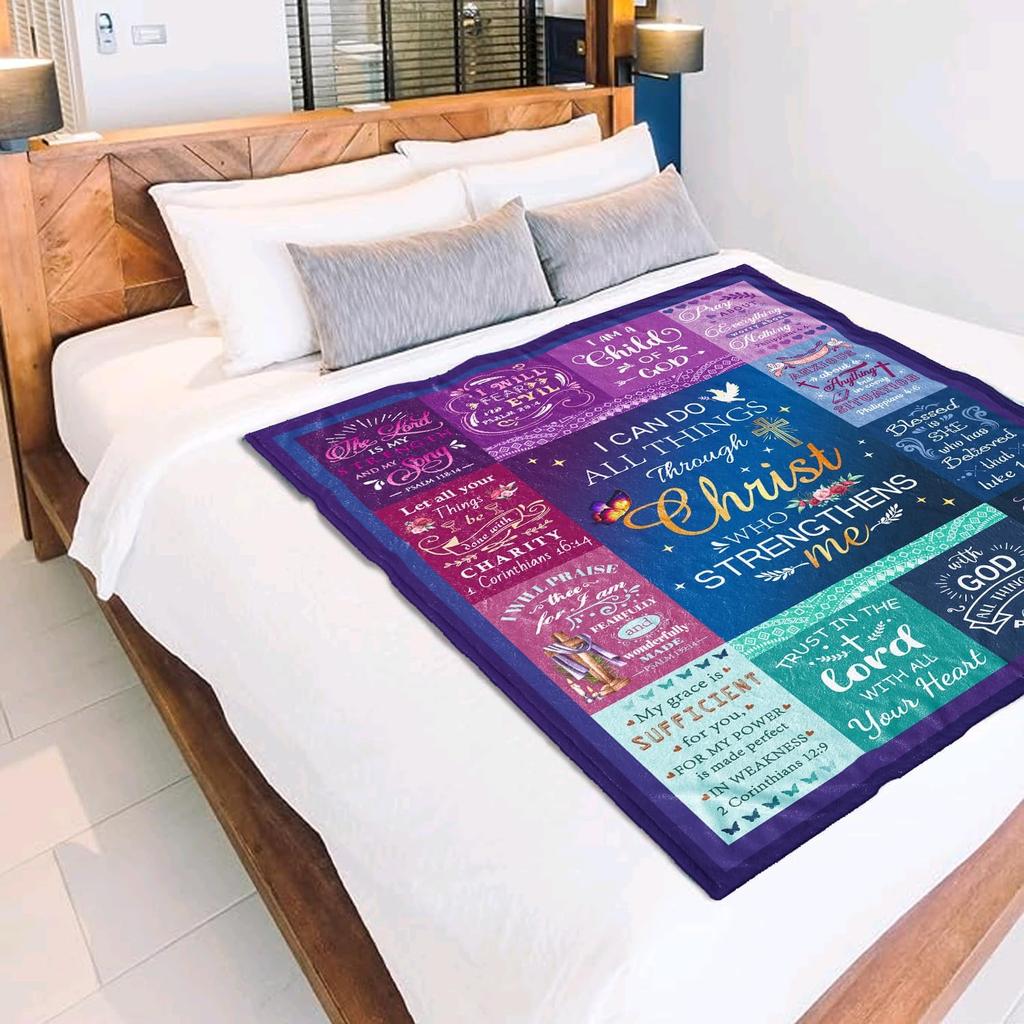 Christian Gifts for Women Blanket Religious Soft Warm Throw Blanket Religious Gifts for Women Christian Merch Inspirational Gift