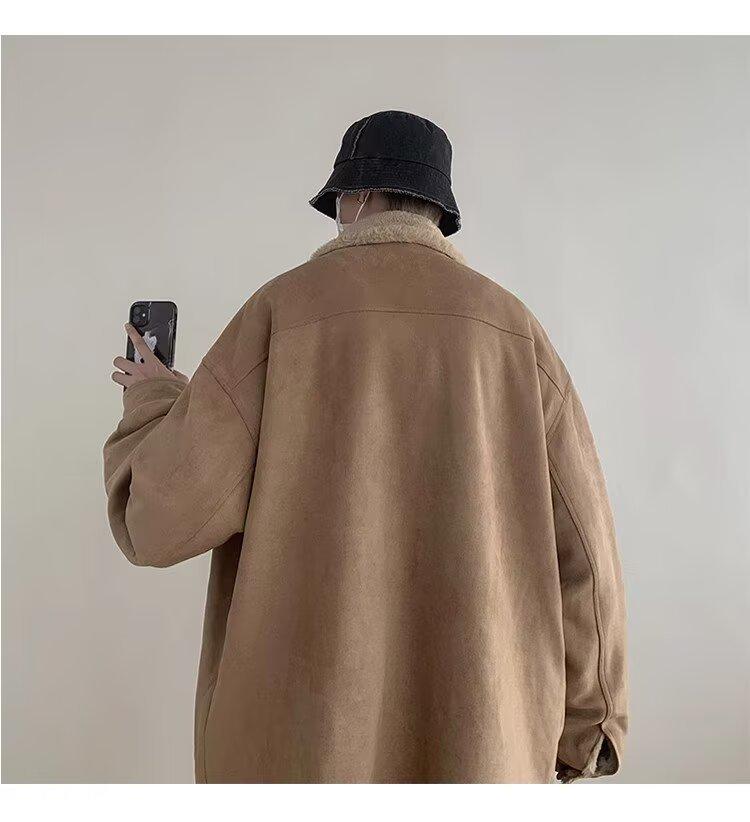 Men's American Retro Lambswool Cotton Jacket - Warm, Trendy High Street Autumn/Winter Thickened Coat