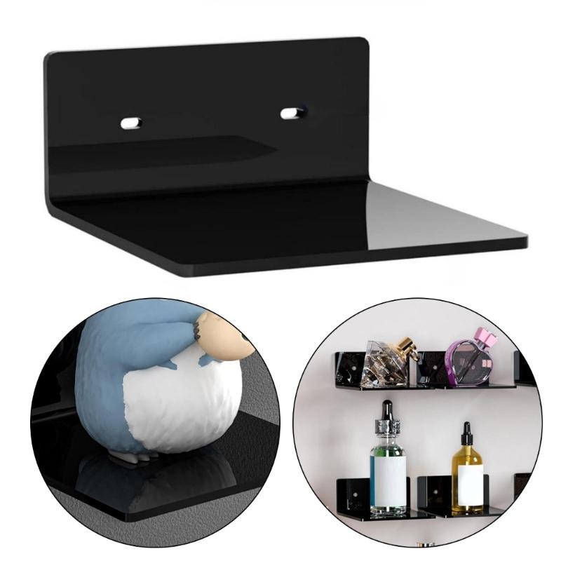 Set of 2 Acrylic Wall Shelves Decorative Storage for Small Spaces  Modern Home Organization Solution