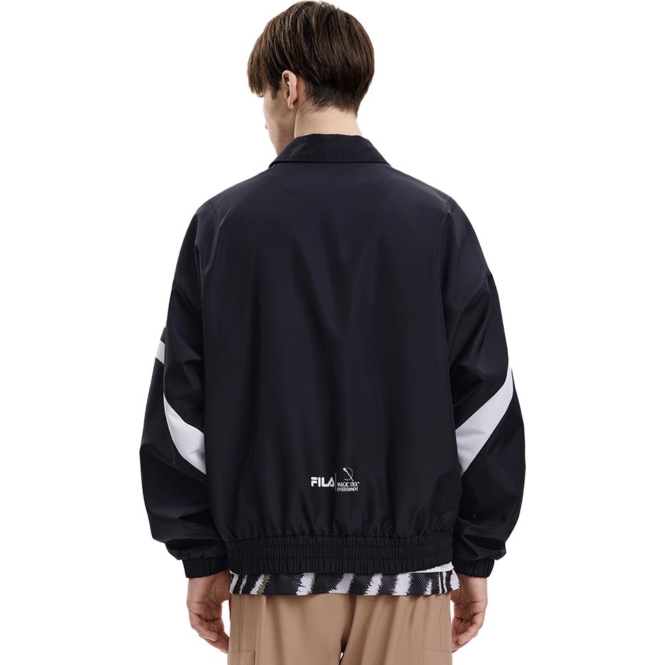 FILA 2023 Autumn New Fashion Casual Lapel Long Sleeve Woven Jacket Men jackets Black F11M339703FBK