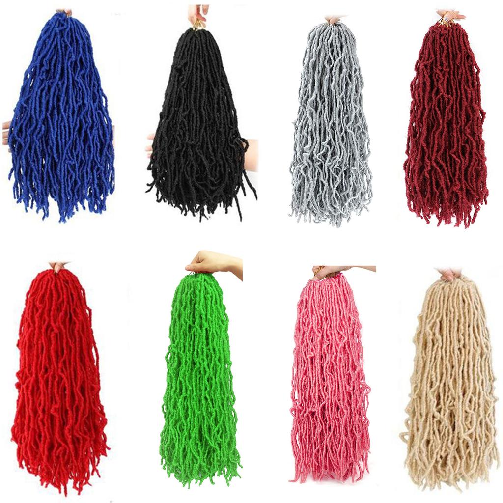 36Inch Pink Soft New Faux Locs Crochet Hair Braids For Women Synthetic Blonde Goddess Nu Locs Braiding Hair Extensions PreLooped