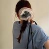 Lace Trim Hair Scrunchies for Women and Girl Aesthetic Hair Elastic Hair Tie Oversized Hair Circle for Everyday Wear