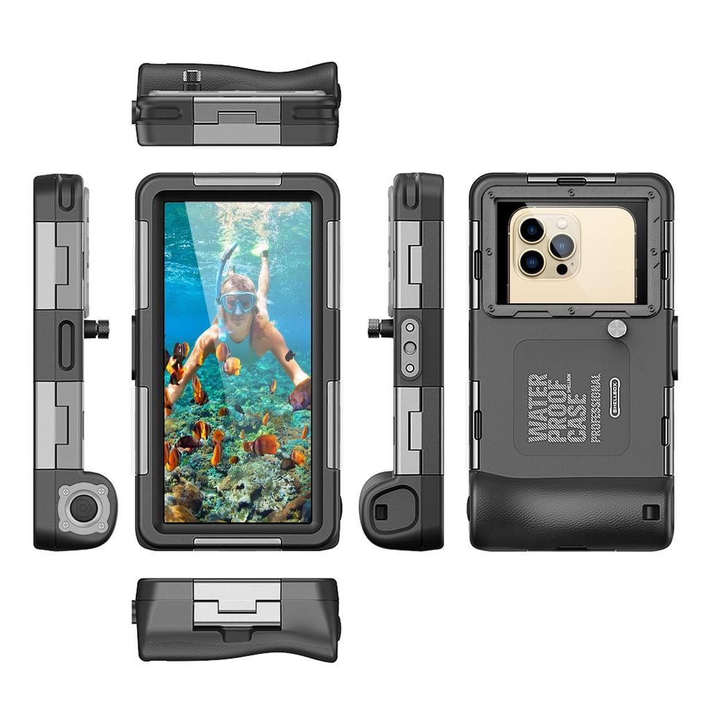 Diving Case for Waterproof Case for Underwater Photography and IPX8 Standard Waterproof To Depths of Suitable for Summer Hot and with Exhaust Function