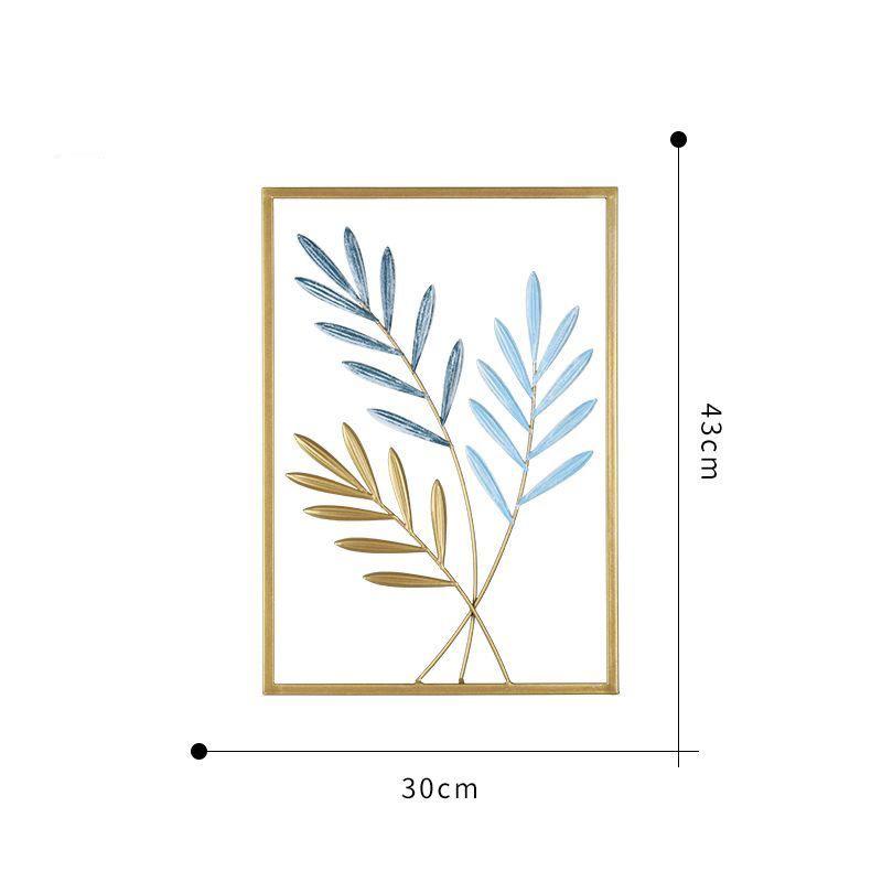 1PC Colorful Iron Leaves Modern Living Room Wall Decoration TV Sofa Background Wall Entrance Hanging
