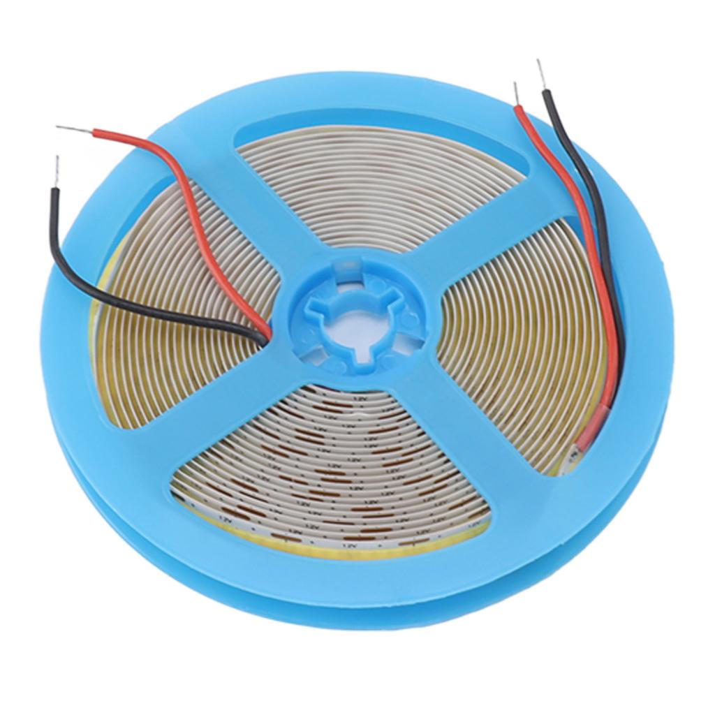 12V COB LED Fleksibel Striplys Selvklebende 90 CRI Fleksibel Uniform LED Tapelampe 110LM 5m 4000K