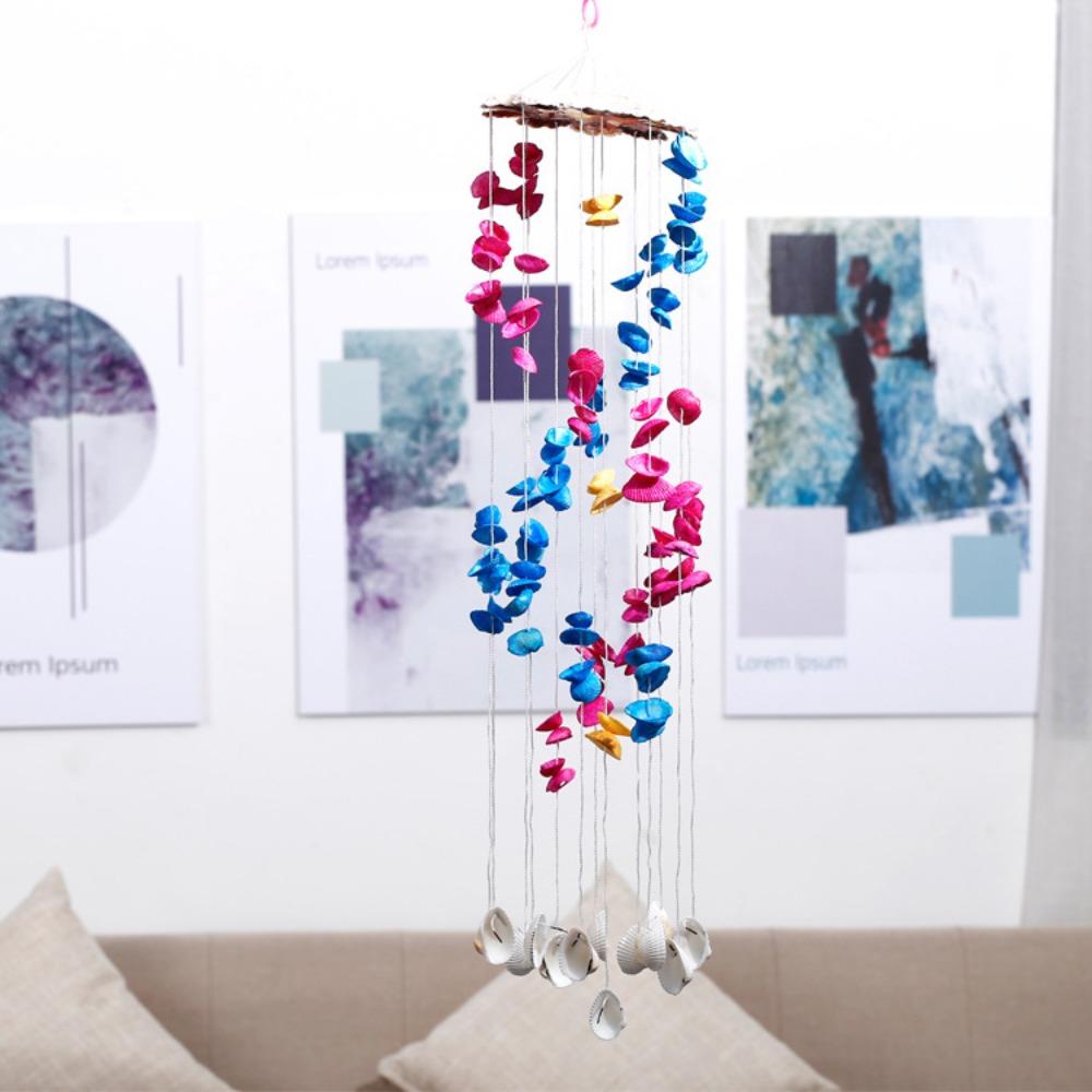 Colorful Shell Wind Chimes Yard Hanging Decor Crafts Gift Hanging Ornament Exquisite Birthday Gifts