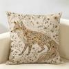 Retro Pattern Animals Flowers Cushion Cover Natural Linen Organic Fabric Double-Sided Printing Breathable Perfect For Home Decor