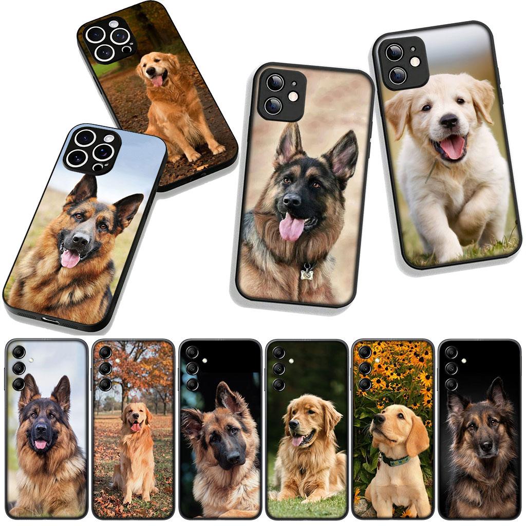 German Shepherd Dog Golden Retriever Phone Cover for Apple iPhone 17 16 11 Pro XS Max XR 6 7 8 Plus 16E SE 2020 Air 5 SE2 Case