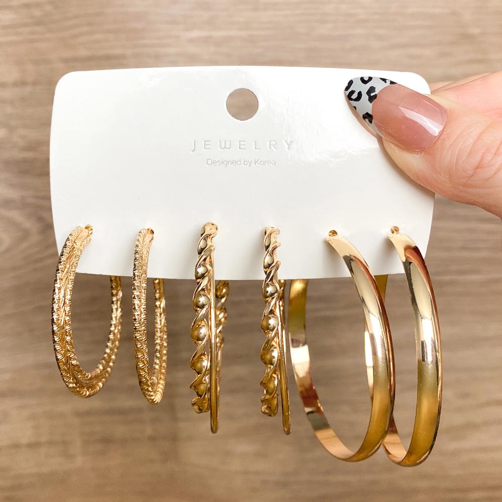 2023 Women's Temperament Earring Stud Set Simple Style Luxury Multicolor Matching Women's Jewelry