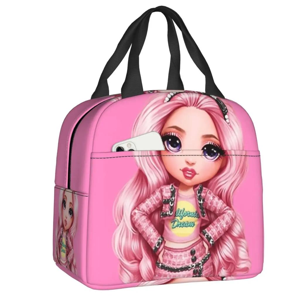 Rainbow High Isolierte Lunch-Tragetasche für Damen Sunny Madison Tragbare Kühltasche Thermische Lebensmittel-Lunchbox Outdoor Camping Reisen
