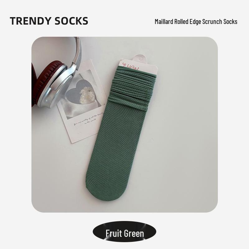 Women's Pure Cotton Socks: Spring/Summer, Thin/Thick, Solid Colors, Medium Tube, Oxygen Cotton, Long Confinement Socks.