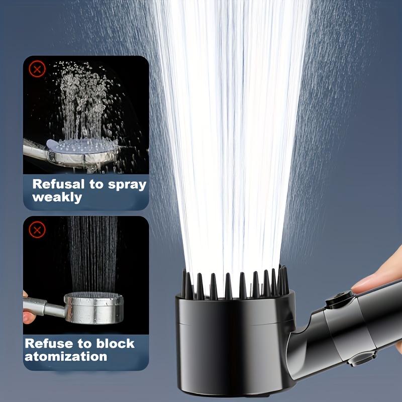 Pressurized Handheld Shower Head, 3 Modes Adjustable Water Output Shower Head, Round Massage Shower Head, Shower Sprinkler, Shower Spray Head,
