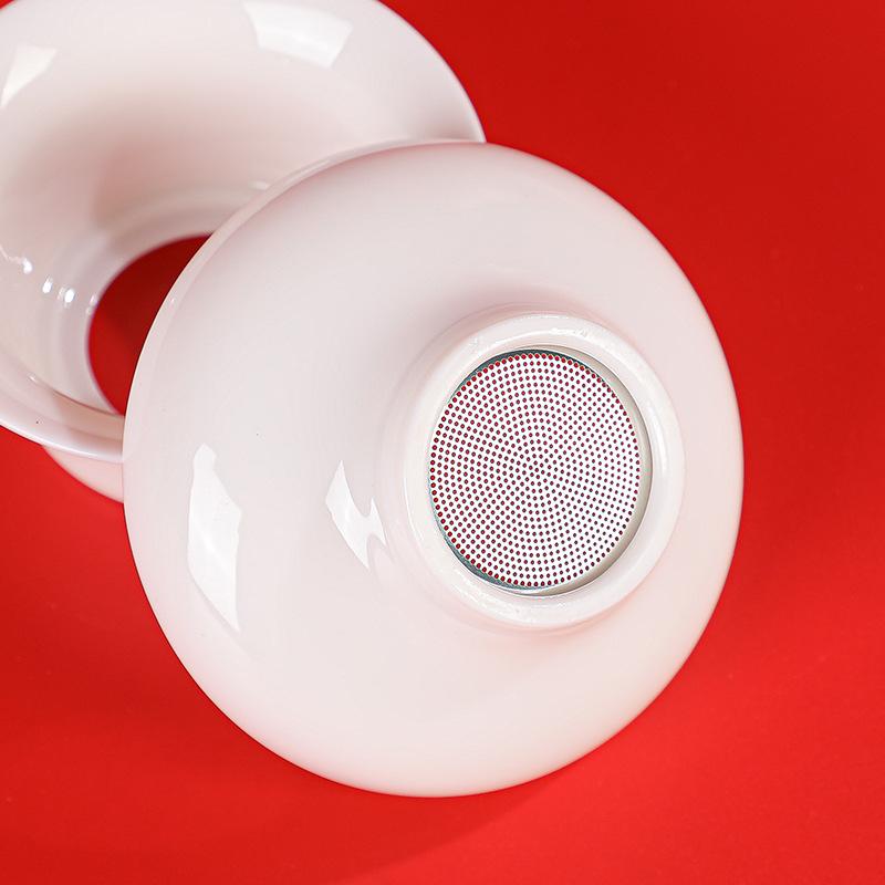 Suet jade tea set gift set creative ten heads white porcelain tea set red gift box commercial gift