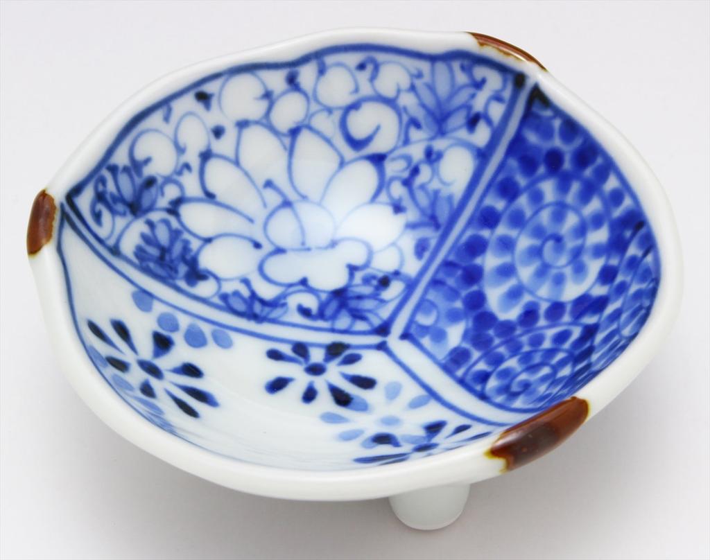 Arita-Ware Ojiyama-Ofen Drei-Muster-Design Kleine Schale