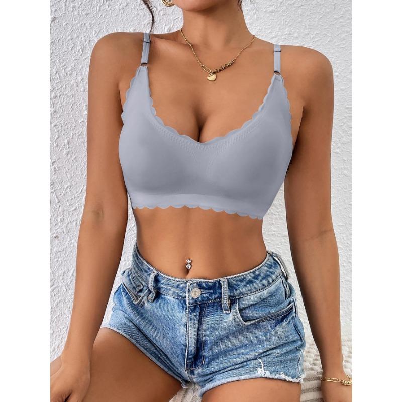 Plus Size Women Ice Silk Seamless Push Up Camisole Underwear Beauty Back Vest