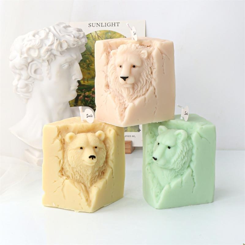 3D Animal Shaped Candle Mold Aromatherapy Soap Mould Resin Epoxy Mould Plaster Ornament for Birthdays and Festivals