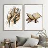 Islamic Wall Poster Calligraphy Modern Canvas Painting Muslim Hands Book Art Print Wall Pictures for Living Room Decoration