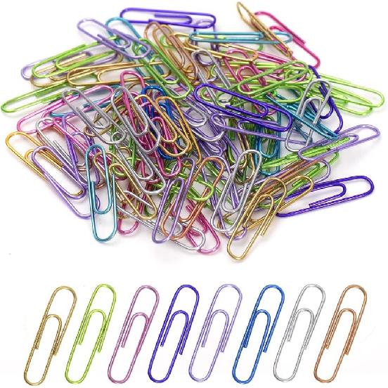 Paper Clips, 240pcs Medium Size Colored, PaperClips Assorted Colors, Paper Clips for Paperwork Office School and Personal Use