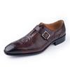 Fashion Trendy Fashion Men's Leather Shoes Handmade Monk Strap Rubber Sole Business Office Dress Office Footwear Zapatos Hombre Man Shoe