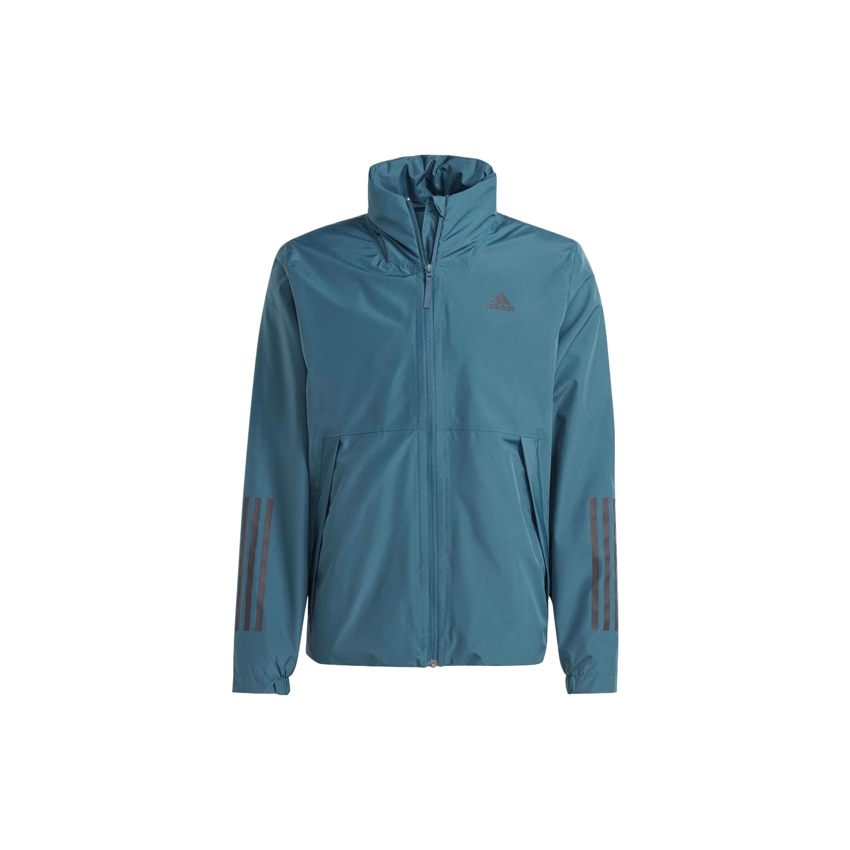 adidas BSC 3-Stripes Rain.Rdy Jacket Teal Men s IK0507 XS