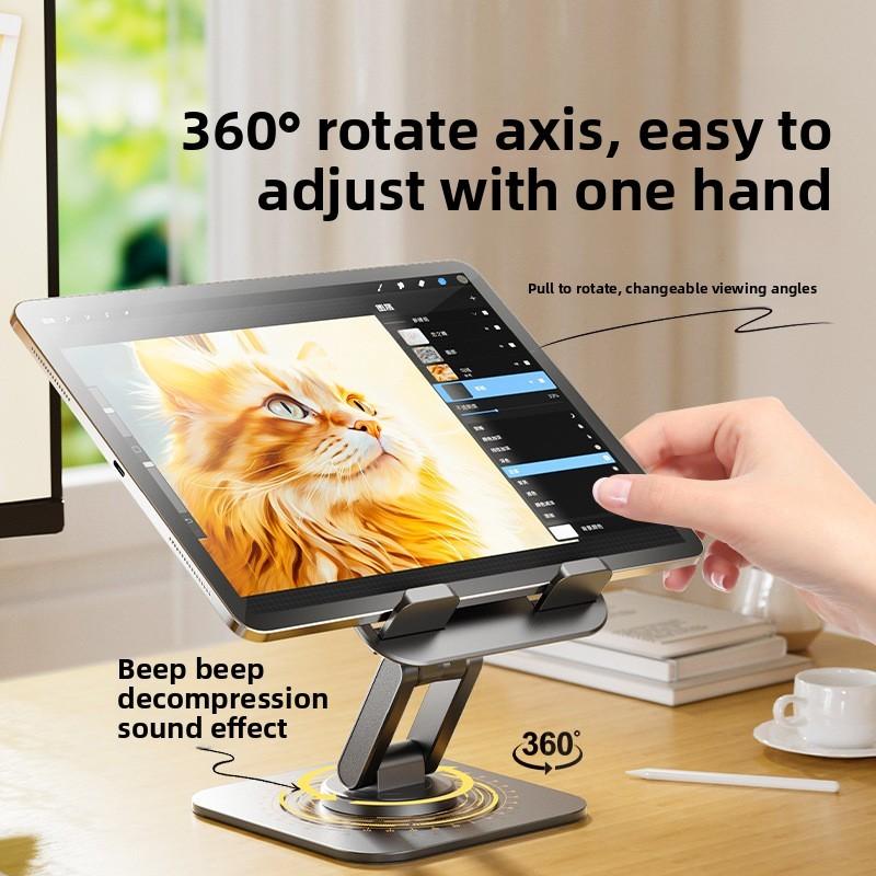 Universal Metal Lazy Phone And Tablet Stand With 360 Degree Rotation For Video Streaming And Live Broadcasts