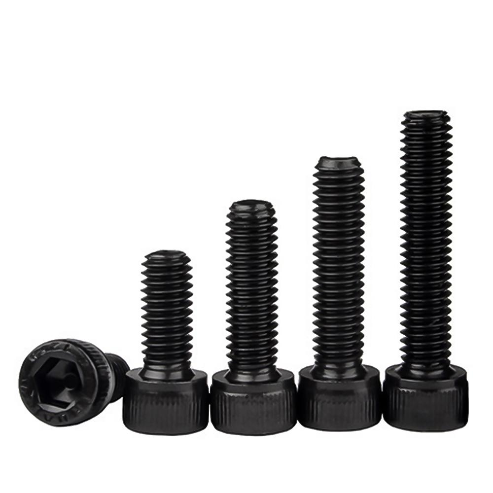 Black Carbon Steel Hex Socket Screw Metric Thread Metal Machine Bolts M3 M4 M5 M6 M8 DIN912 DIN7991 ISO7380 A2 Hexagonal Screws M8(5Pcs)
